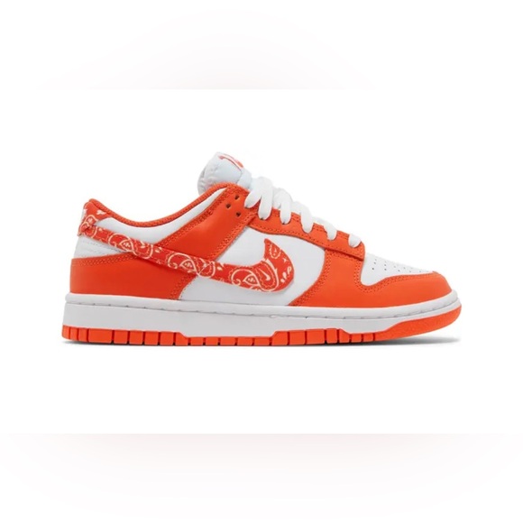 Nike Dunk Low Orange Paisley Women’s Size 7.5 - Picture 7 of 8